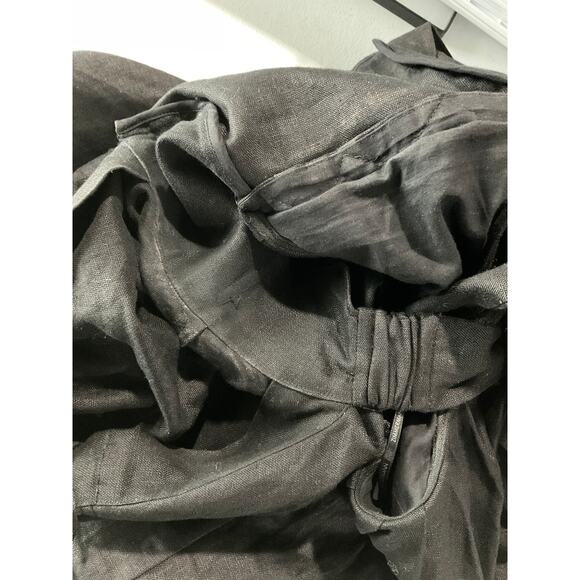 Zimmermann 'Mae' Black Linen Cutout Scalloped Linen Mini Dress Size 0 / US 4 - Picture 7 of 7